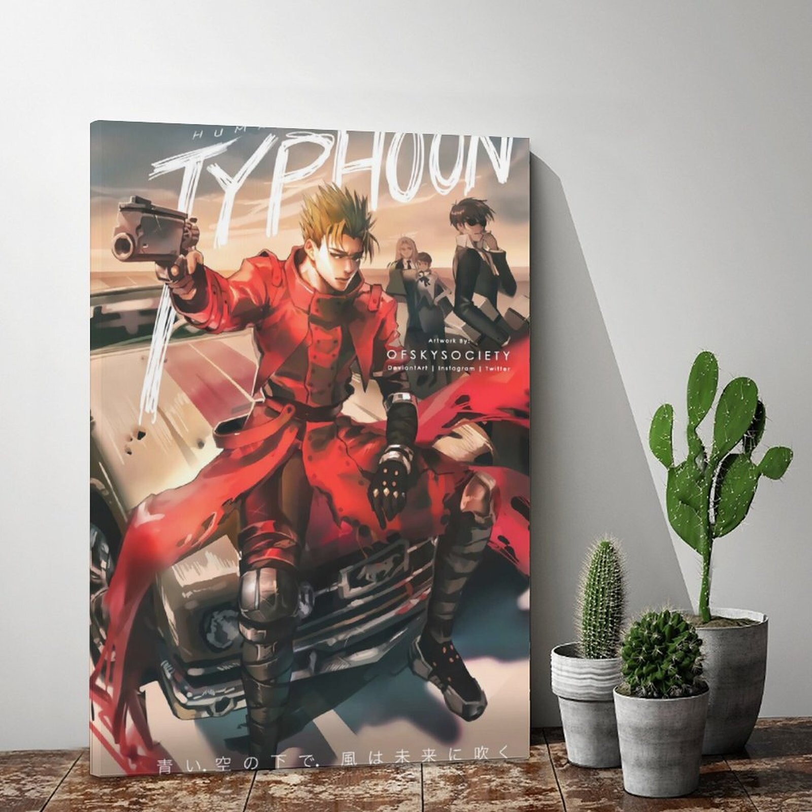 Trigun Poster Japan Anime Poster Trigun Canvas Print Canvas Etsy