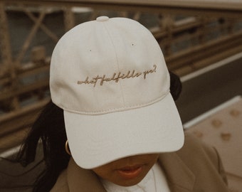 Minimal Chic Cream Baseball Hat | What Fulfills You?