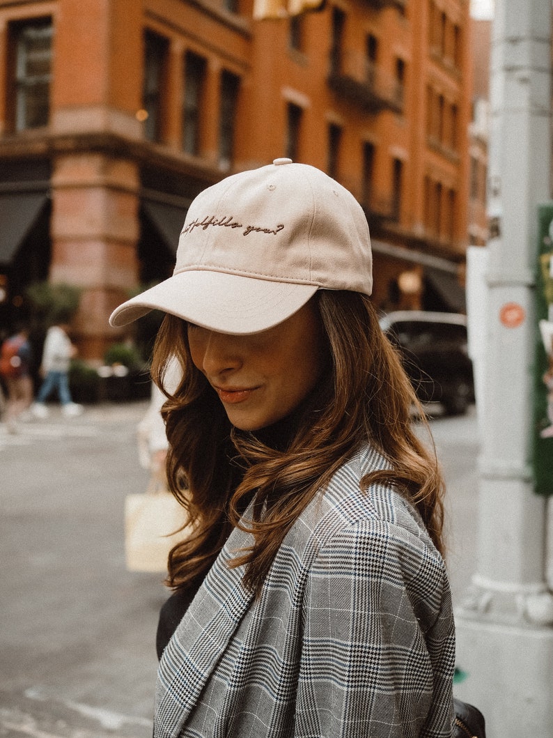 Minimal Chic Tan Baseball Hat What Fulfills You image 1