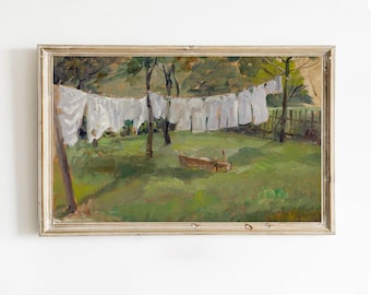 Vintage Laundry Room Art | Vintage Farmhouse Decor Painting PRINTABLE #56 | Digital Download