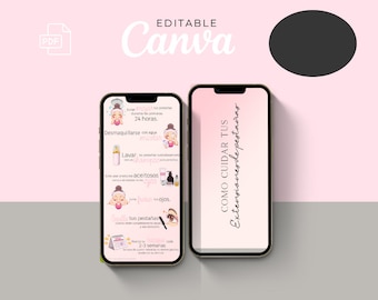 Cuidados posteriores Extensiones de pestañas Español