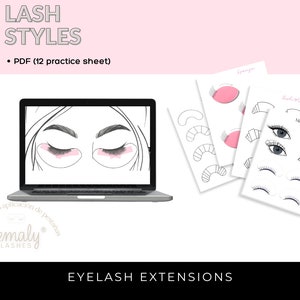 Lash Style Practice Sheet, mapping, design