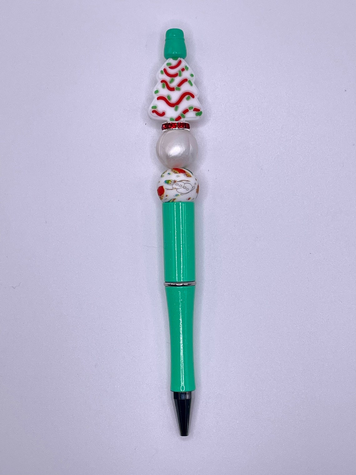 Christmas Beaded Pen, Grinch Pen, Cake Pen, Skeleton Pen, Truck Pen