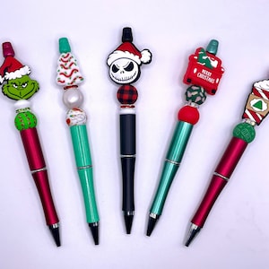 Silicone Focal Beads For Beadable Pens DIY Grinch Hand 3 Pieces