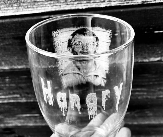 JEFFREY DAHMER photo engraved glass, Beer glassware, etched, serial killer, cannibal, gift. Wine, pint, whiskey, tankard, gin, Hangry joke