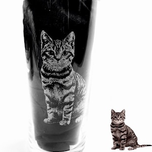 PHOTO ENGRAVED glassware, etched pets, dogs, cat, pictures Mother’s Day gift. Wine, pint, whiskey, beer, tankard, gin, vase