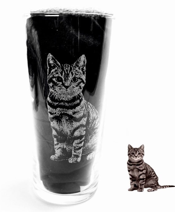 PHOTO ENGRAVED glassware, etched pets, dogs, cat, pictures Mother’s Day gift. Wine, pint, whiskey, beer, tankard, gin, vase