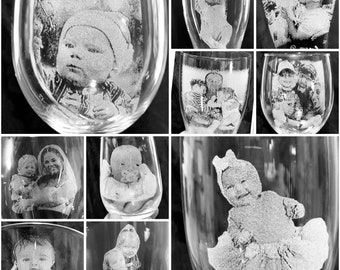 MOTHERS DAY photo ENGRAVED  glassware, personalised etched glass, pets, dogs, cat, pictures of family, gift, pint, wine gin, mum mom Nan