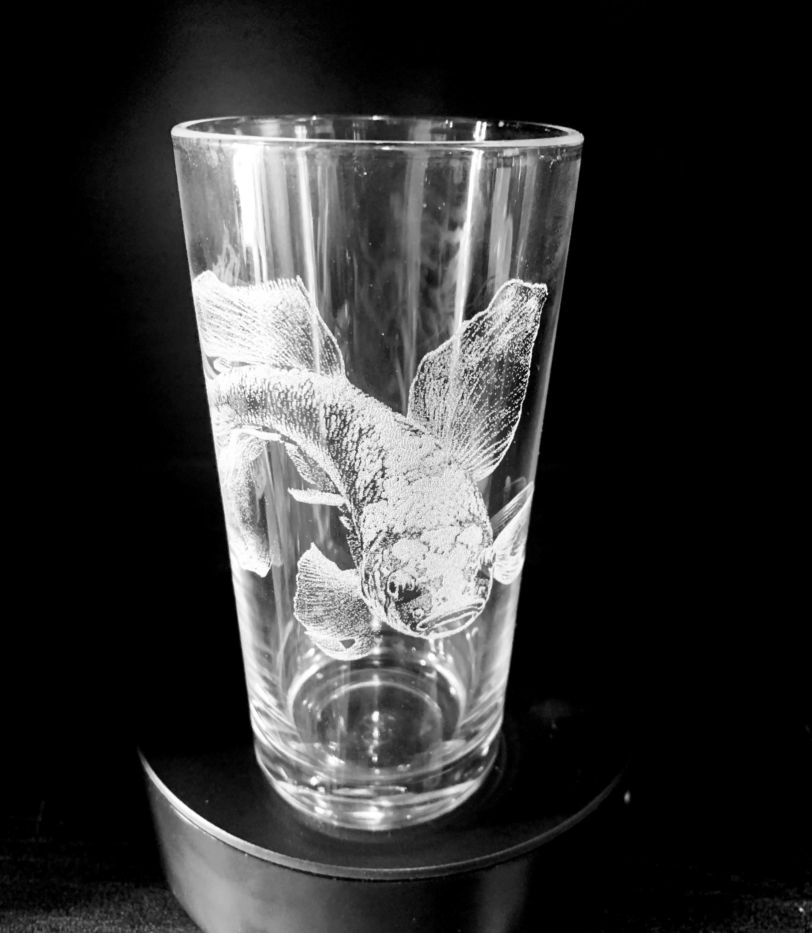 KOI FISH Collection ENGRAVED Glass, Personalised, Etched, Gift