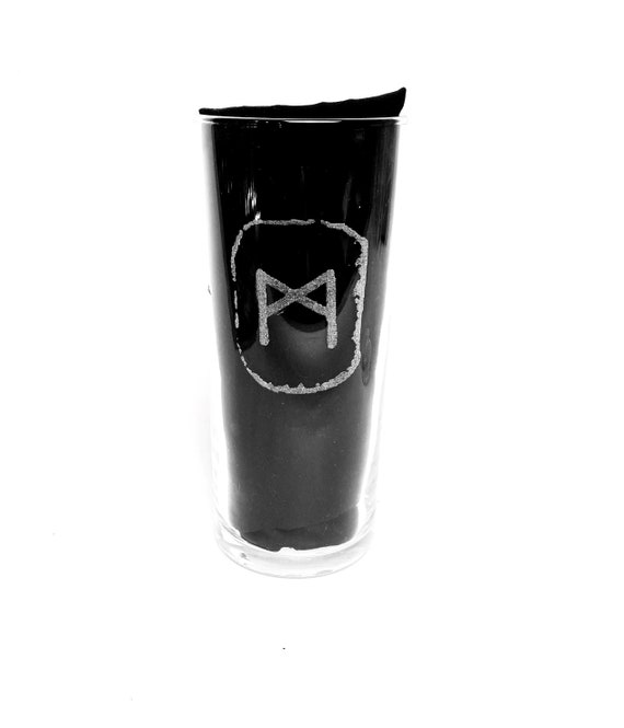 RUNES symbols ENGRAVED glassware, personalised etched glass, VIKING pagan, wicca, norse, dane, witches, mythology, pint, whisky, gin, wine,