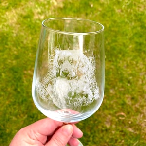 PHOTO ENGRAVED  glassware, personalised etched glass, pets, dogs, cat, pictures of family, gift. beer, pint, whiskey tankard, gin, fathers
