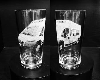 AMBULANCE UK ENGRAVED glass, personalised, etched, gift, wine, whiskey gin vase, photo picture beer, decanter tankard dad, vehicle transport