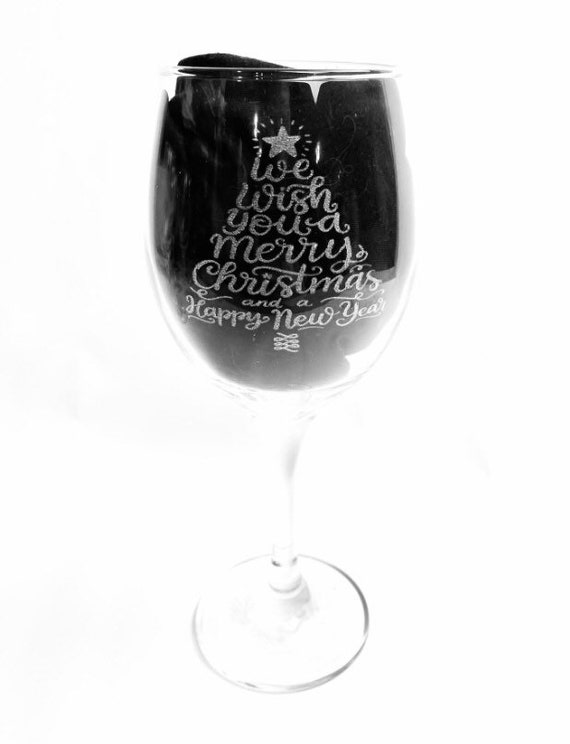 CHRISTMAS TREE quote personalised engraved glass, etched, gift, Wine, pint, whiskey, beer, tankard, gin, vase, champagne