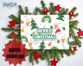 Cartolina di Natale, Biglietto d'auguri, Cartolina di Natale stampabile, Download digitale, Cartolina di Natale digitale, Cartolina di buon Natale, Prodotto digitale