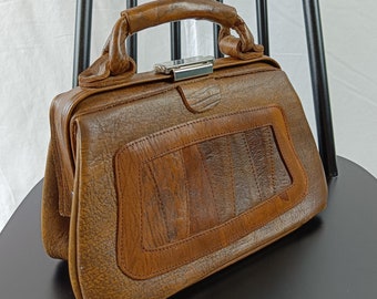 Vintage Patchwork Leather 1970s Handbag