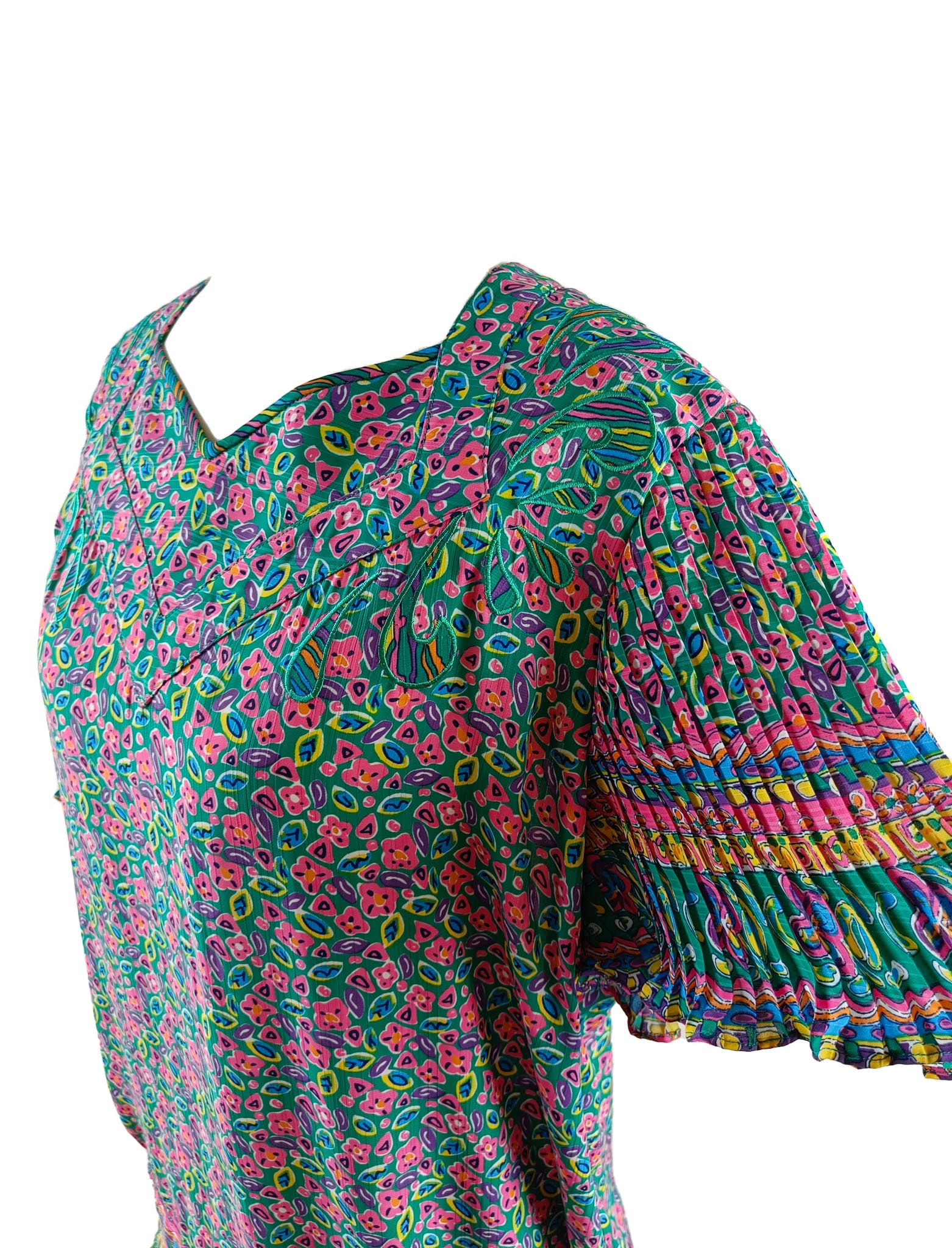 Vintage Kanga Collection 1980s Butterfly Sleeve Blouse - Etsy