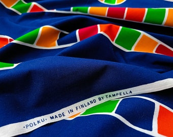 Finnish Vintage Tampella 1970s Polku Cotton Fabric