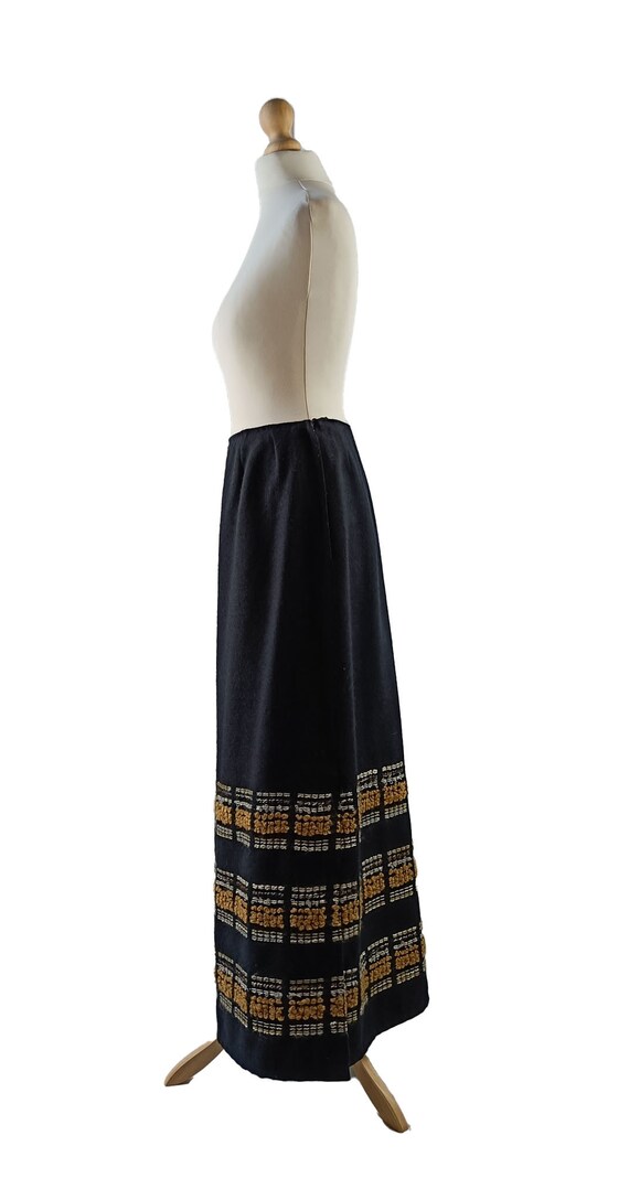 Finnish Vintage Arola 1970s High Waist Maxi Skirt - image 5