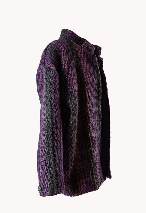 80s Vintage Purple Wool Coat 14
