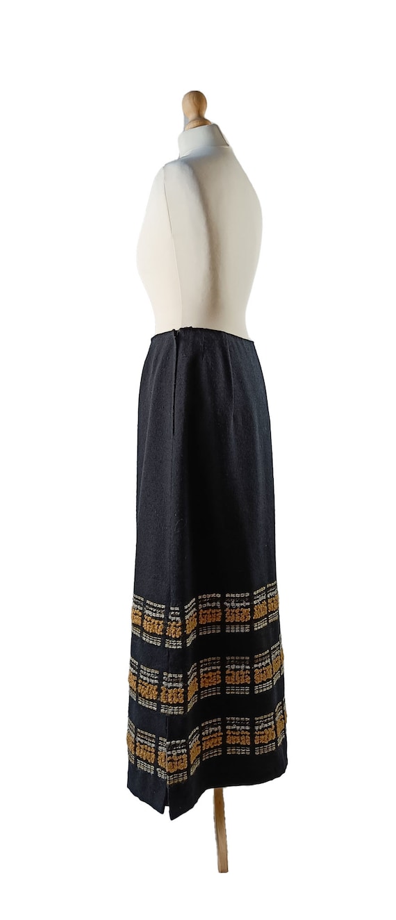 Finnish Vintage Arola 1970s High Waist Maxi Skirt - image 6