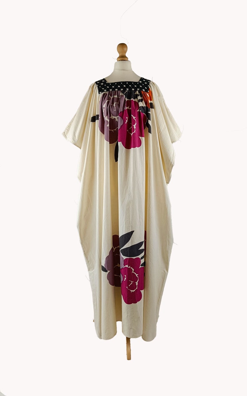 Vintage Marimekko 1977 Kaftan Style Maxi Dress zdjęcie 1