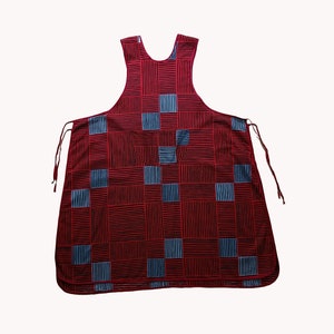 Vintage Red Geometric 1980s Pinafore Dress image 3