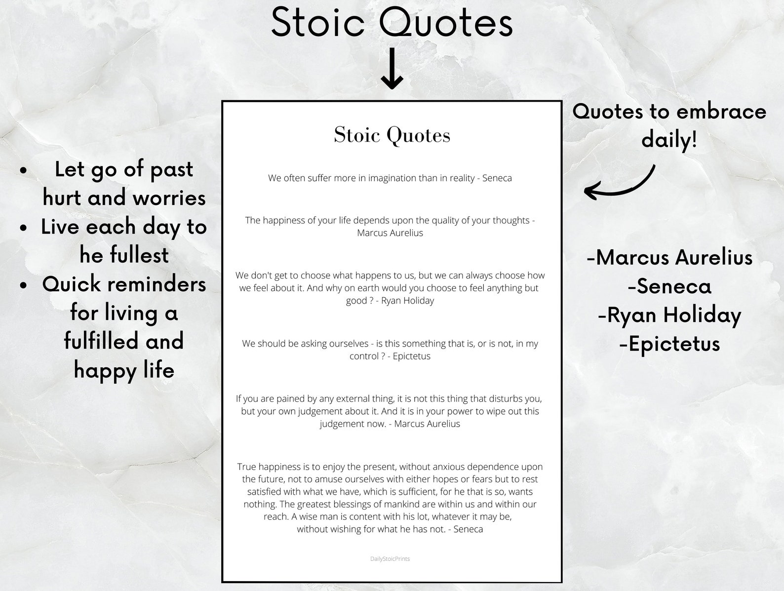 Stoic Journal Printable Stoic Quotes Prints Habits Tracker Etsy UK