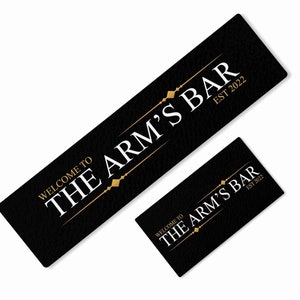 Personalised Any Text Beer Mat Label Bar Runner Ideal Home Pub Café Occasion 593