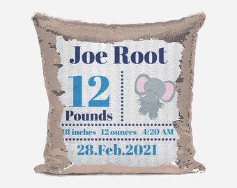 sequin elephant pillow