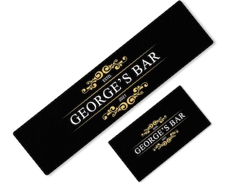 Personalised Any Text Beer Mat Label Bar Runner Ideal Home Pub Café Occasion 422
