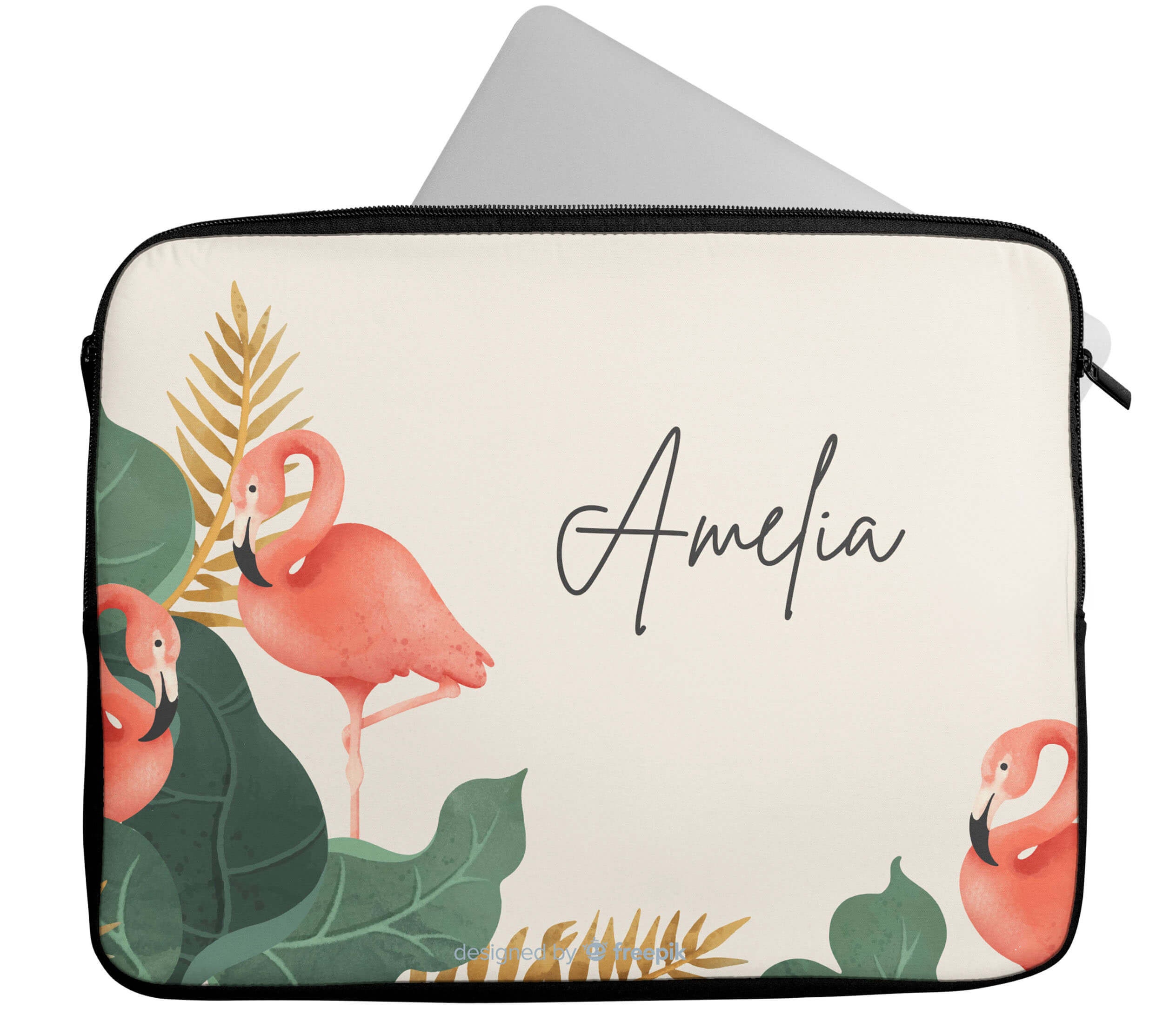Flamingo Computer Case Personalised Any Name Flamingo Design Laptop Case Sleeve Tablet Bag ...
