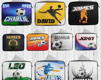 Personalised Any Name Football Design Laptop Case Sleeve Tablet Bag Chromebook 24