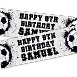 x2 Personalised Birthday Banner Football Children kids Party Decoration 945