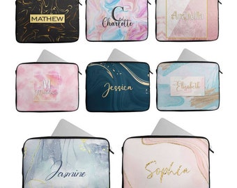 Personalised Any Name Floral Design Laptop Case Sleeve Tablet Bag Chromebook 42