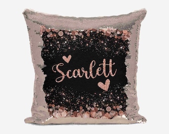big w sequin cushion
