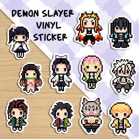 Demon Slayer Vinyl Sticker | Waterproof | Matte vinyl sticker | Laptop Decal | Notebook Sticker | Bullet Journal