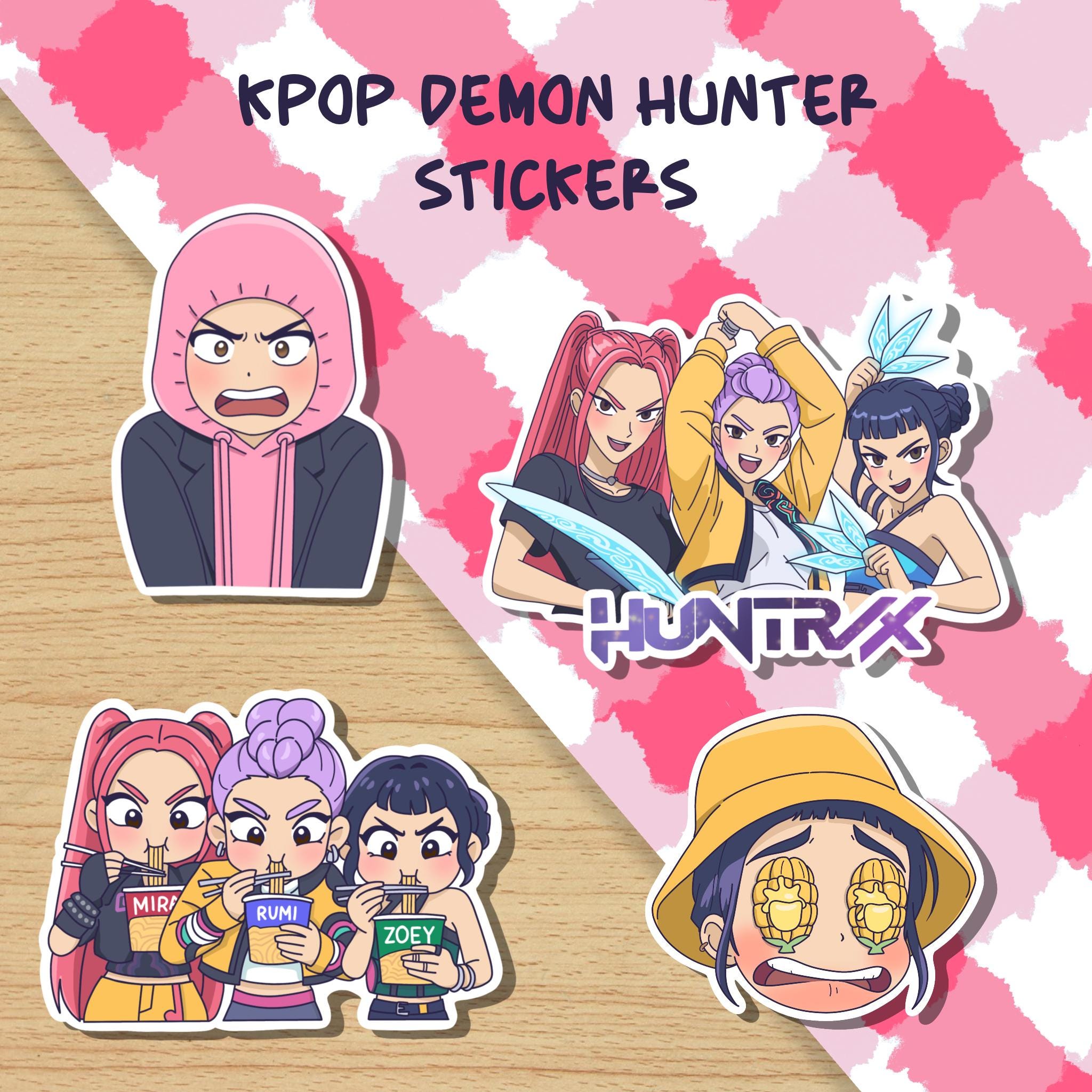 Kpop demon hunters Vinyl Sticker | Waterproof | Matte vinyl sticker | Laptop Decal | Notebook Sticker | Bullet Journal