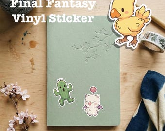 Final Fantasy Chibi-klistermärke: Vattentät matt vinyl