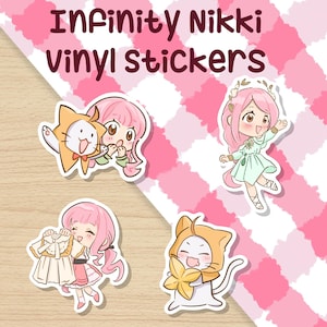 Infinity Nikki + Momo Stickers | Waterproof | Vinyl sticker | Laptop Decal | Notebook Sticker | Bullet Journal