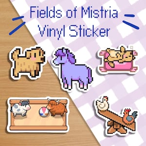 Fields of Mistria Animal Sticker: Waterproof Vinyl Decal