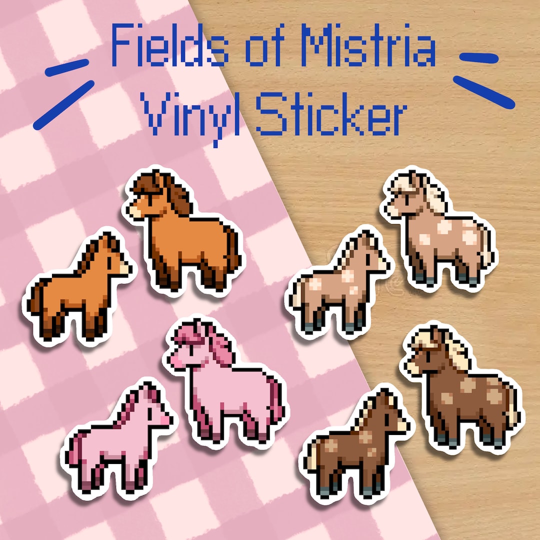 Fields of Mistria Horse Sticker | Waterproof | Holographic Vinyl ...