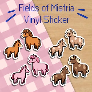 Fields of Mistria Horse Sticker: Waterproof Vinyl Decal
