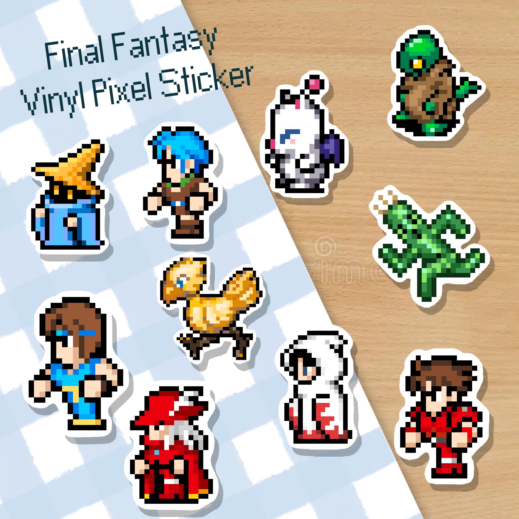 Final Fantasy Pixel Sticker: Waterproof Vinyl Decal - FF1