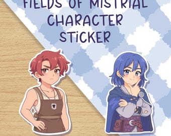 Fields of Mistria Anime Character Sticker: Waterproof Matte Vinyl