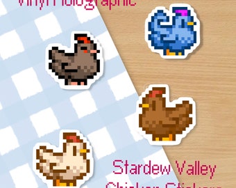 Stardew Valley Chicken Sticker: Waterproof Vinyl Decal