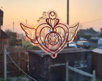 Magical Girl Suncatcher | Sailor Scout | Vinyl | Window Decal | Hyrule | Rainbow | Decor | Gift | Gamer