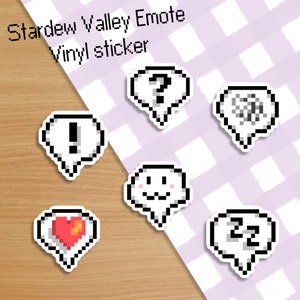 Adesivo de Emotes de Stardew Valley: Decalque de vinil à prova d'água