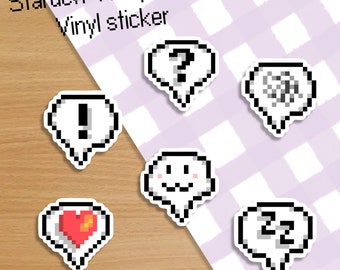 Stardew Valley Emotes Sticker: Waterproof Vinyl Decal