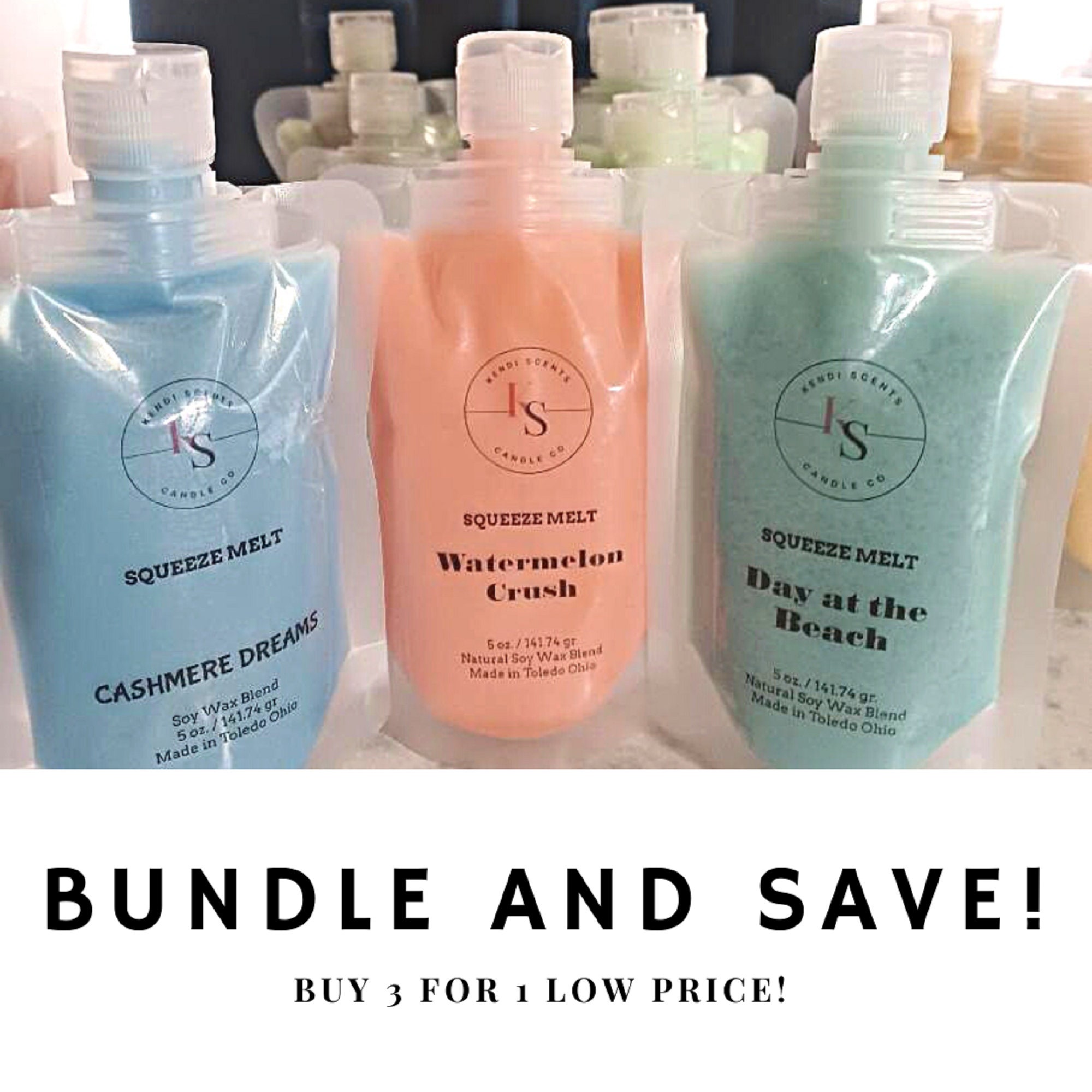 Squeeze Melt Bundle of 3 Your choice of scentsWax Melt for wax