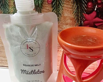 Wax Melt for wax warmers, Squeeze Wax Melt, Christmas Scent -Soy wax melts - Mistletoe Squeeze Melt, Wax Melt, Home fragrance